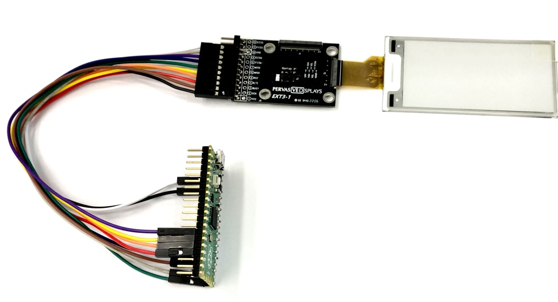EXT3-1 + Raspberry Pi Pico (RP2040) + 2.66" EPD
