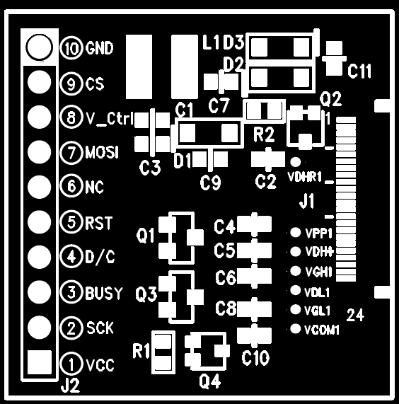 Back view of EXT3-1 board