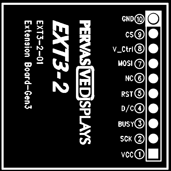 Front view of EXT3-1 board