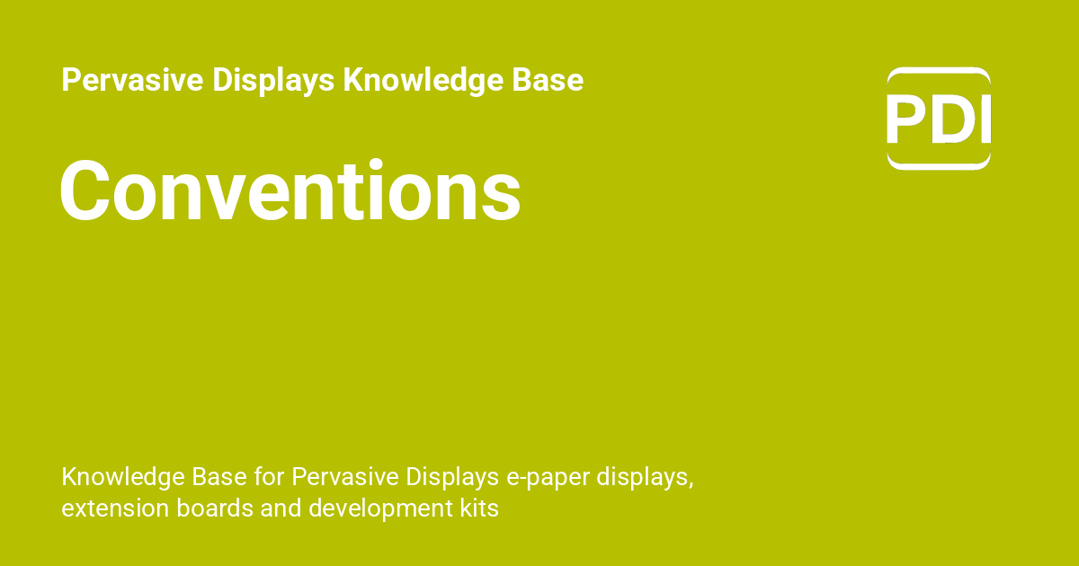 Conventions - Pervasive Displays Knowledge Base