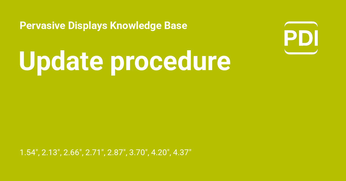 Update procedure - Pervasive Displays Knowledge Base