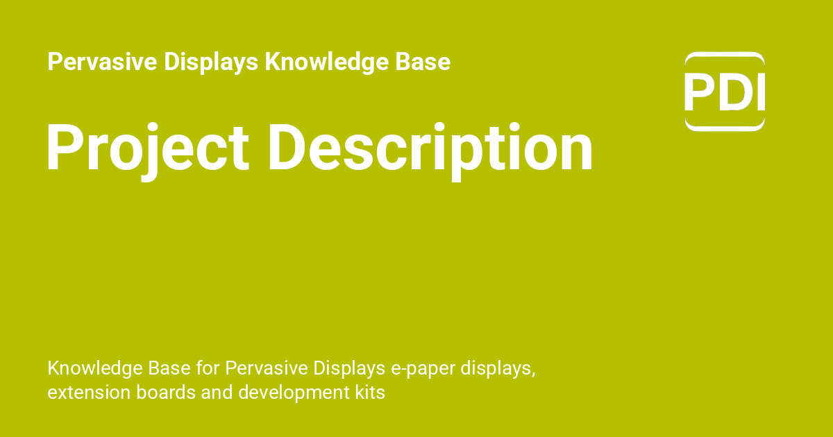 Project Working Display Project Description - Pervasive Displays Knowledge Base