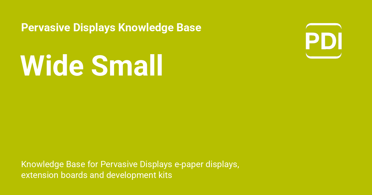 Wide Small - Pervasive Displays Knowledge Base