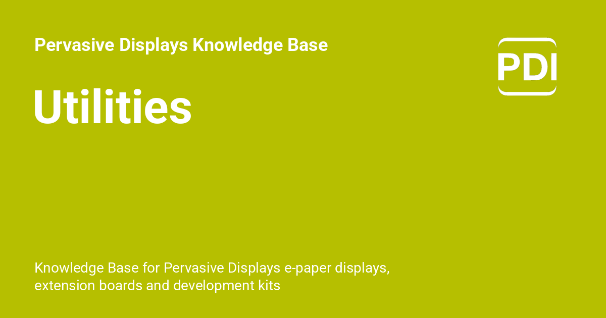Utilities - Pervasive Displays Knowledge Base