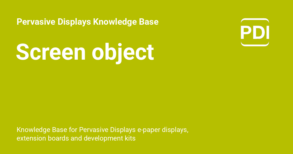 Screen object - Pervasive Displays Knowledge Base