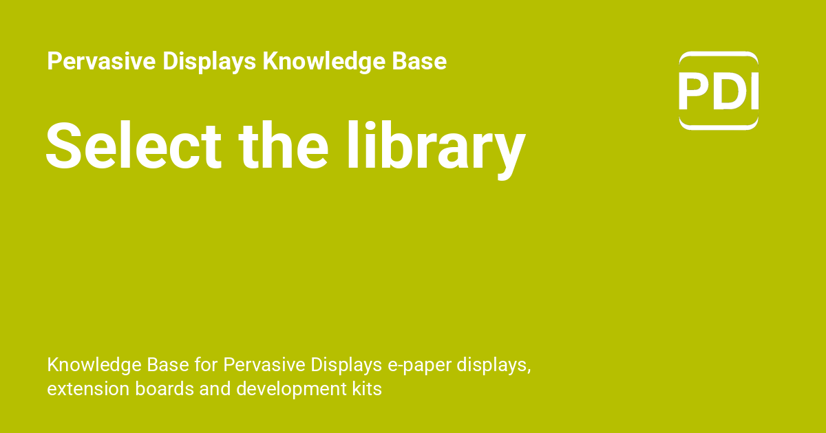 Select the library - Pervasive Displays Knowledge Base