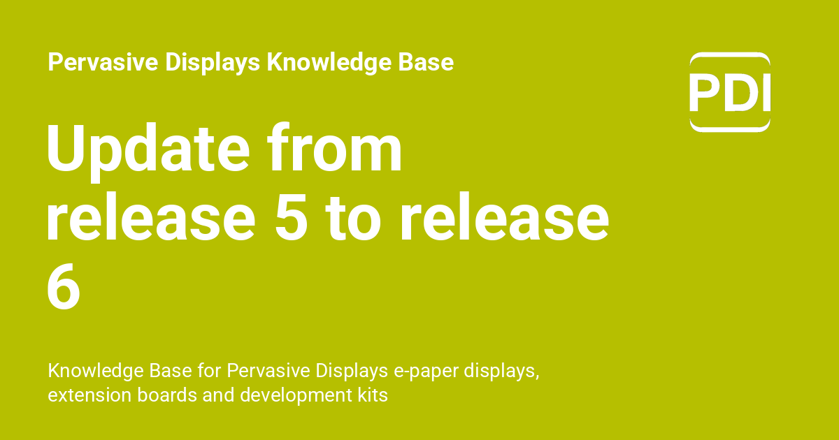 Update from release 5 to release 6 - Pervasive Displays Knowledge Base