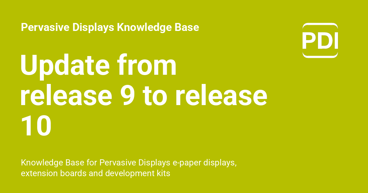 Update from release 9 to release 10 - Pervasive Displays Knowledge Base