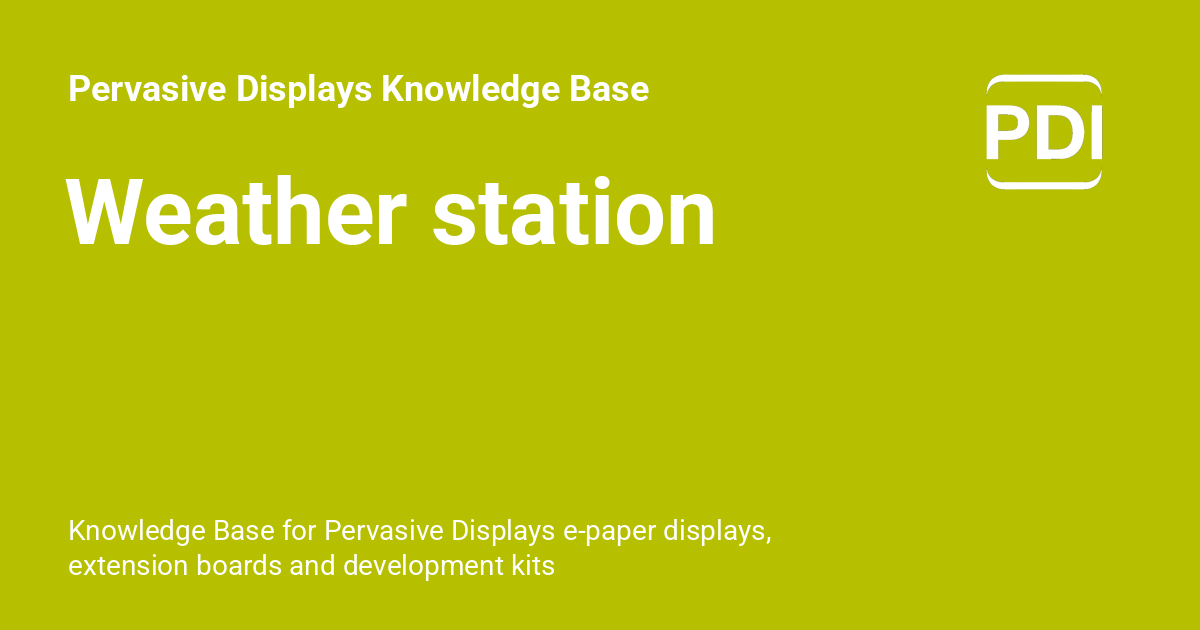 Weather station - Pervasive Displays Knowledge Base