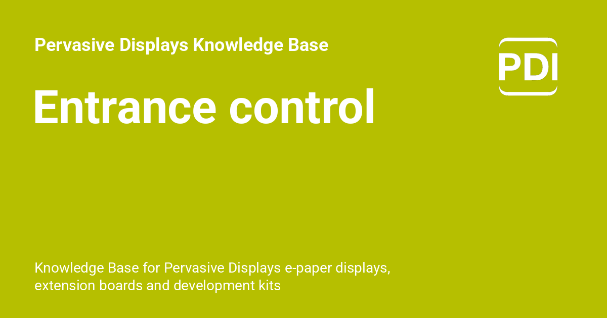 Entrance control - Pervasive Displays Knowledge Base