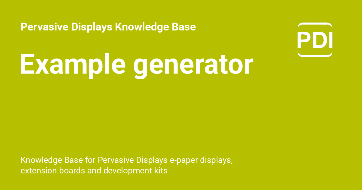 Example generator - Pervasive Displays Knowledge Base