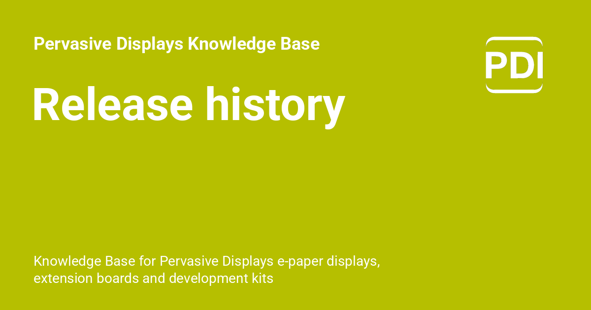 Release history - Pervasive Displays Knowledge Base